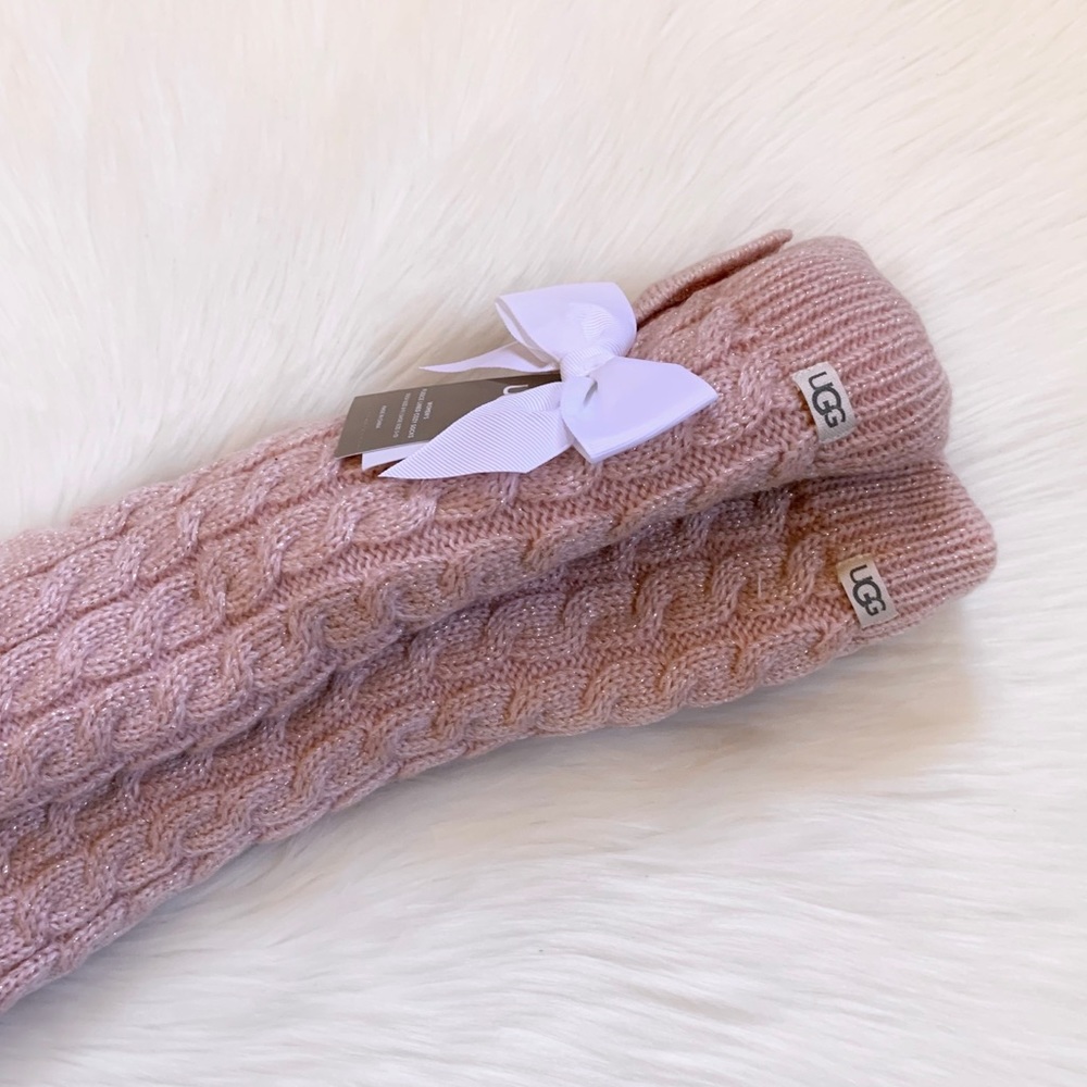 UGG Glittering Fleece Lined Cozy Socks With Bows - Picture 3 of 6